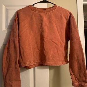 FOREVER 21 burnt orange crop top sweater